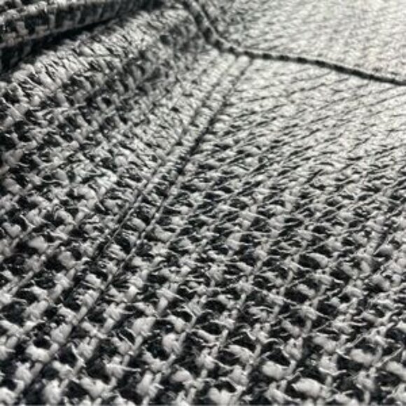 Tibi Woven Houndstooth Black White Coated Jacket Pointed Collar Sample - Picture 14 of 15